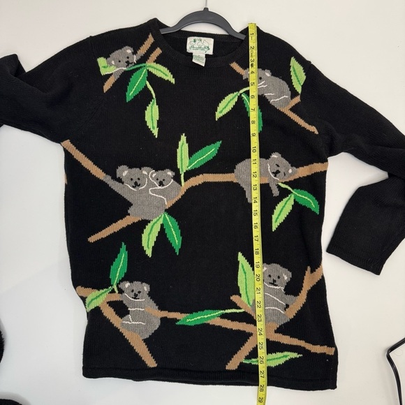 VINTAGE The Quacker Factory Knit Koala Crew Neck Sweater Size Medium - Picture 12 of 12